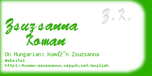 zsuzsanna koman business card